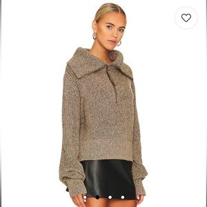 Revolve Varley mentone half zip olive speckle BNWT Small